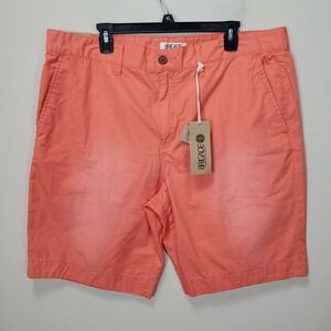 Brigade Operators Change Men's Tangerine Orange‎ Shorts Size 38 flat front faded